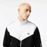 Lacoste סווטשירט עם רוכסן בהתאמה קלאסית DZ4D0D20 שחור לבן 258 גברים - Image 2