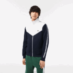 Lacoste סווטשירט עם רוכסן בהתאמה קלאסית DZ4D0D21 כחול כהה לבן 525 גברים