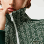 Lacoste סווטשירט עם רוכסן בהתאמה רגילה DZ4D0D2537 ירוק בז '7m4 נשים - Image 4