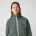 Lacoste סווטשירט עם רוכסן בהתאמה רגילה DZ4D0D2537 ירוק בז '7m4 נשים - Image 9