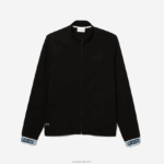 Lacoste סווטשירט עם רוכסן מכותנה אורגנית בצוואר גבוה DZ4D0D1530 שחור 031 גברים