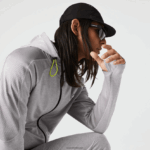 Lacoste סווטשירט עם רוכסן מתיחה ספורטיבית DZ4D0D1084 chine אפור בהיר 9ya גברים - Image 4