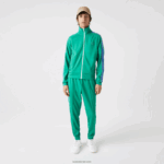 Lacoste סווטשירט עם רוכסן עם צווארון גבוה DZ4D0D1070 ירוק hd2 גברים - Image 2