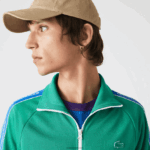Lacoste סווטשירט עם רוכסן עם צווארון גבוה DZ4D0D1070 ירוק hd2 גברים - Image 6