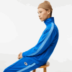 Lacoste סווטשירט עם רוכסן פיקה בגזרה רגילה DZ4D0D1017 כחול k1q גברים - Image 5