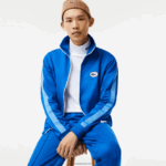 Lacoste סווטשירט עם רוכסן פיקה בגזרה רגילה DZ4D0D1017 כחול k1q גברים