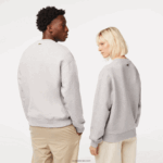 Lacoste סווטשירט עם תג תנין בגזרה רופפת DZ4D0D323 chine אפור cca גברים - Image 3