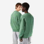 Lacoste סווטשירט עם תג תנין בגזרה רופפת DZ4D0D325 ירוק חאקי kx5 גברים - Image 3