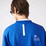 Lacoste סווטשירט פיקה בגזרה רופפת DZ4D0D1001 כחול k1q גברים - Image 4