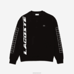 Lacoste סווטשירט פיקה בגזרה רופפת DZ4D0D999 שחור 031 גברים - Image 4