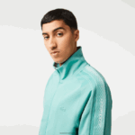 Lacoste סווטשירט פיקה עם רוכסן בכושר רגיל DZ4D0D30 ירוק 3a4 גברים - Image 2