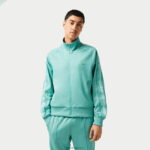 Lacoste סווטשירט פיקה עם רוכסן בכושר רגיל DZ4D0D30 ירוק 3a4 גברים