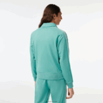 Lacoste סווטשירט פיקה עם רוכסן בכושר רגיל DZ4D0D30 ירוק 3a4 גברים - Image 3