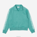 Lacoste סווטשירט פיקה עם רוכסן בכושר רגיל DZ4D0D30 ירוק 3a4 גברים - Image 4