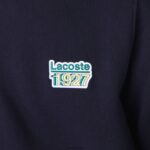 Lacoste סווטשירט פליסה וינטג' עם צווארון צווארון DZ4D0D1162 כחול כהה hde גברים - Image 2