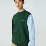 Lacoste סווטשירט פליסה מוברש DZ4D0D1096 ירוק שחור כחול ug6 גברים