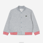 Lacoste סווטשירט פליסה מכופתרת DZ4D0D3045 chine אפור cca ילדים