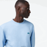 Lacoste סווטשירט פליסה עם הדפס מנומר בגזרה קלאסית DZ4D0D966 טורקיז 733 גברים - Image 2