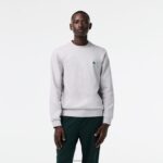 Lacoste סווטשירט פליסה עם הדפס מנומר בגזרה קלאסית DZ4D0D967 צ'ין אפור 73v גברים