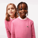 Lacoste סווטשירט פלנל מכותנה אורגנית DZ4D0D3051 ורוד 2r3 ילדים - Image 2