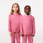 Lacoste סווטשירט פלנל מכותנה אורגנית DZ4D0D3051 ורוד 2r3 ילדים