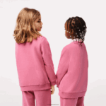 Lacoste סווטשירט פלנל מכותנה אורגנית DZ4D0D3051 ורוד 2r3 ילדים - Image 3