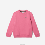 Lacoste סווטשירט פלנל מכותנה אורגנית DZ4D0D3051 ורוד 2r3 ילדים - Image 4