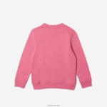 Lacoste סווטשירט פלנל מכותנה אורגנית DZ4D0D3051 ורוד 2r3 ילדים - Image 5