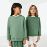 Lacoste סווטשירט פלנל מכותנה אורגנית DZ4D0D3052 ירוק חאקי kx5 ילדים