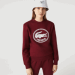 Lacoste סווטשירט צמר כותנה אורגנית לוגו תלת מימד DZ4D0D1185 בורדו z7f גברים - Image 2