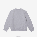 Lacoste סווטשירט צמר כותנה אורגנית DZ4D0D3050 chine אפור cca ילדים - Image 2