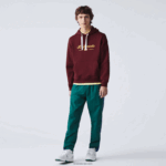 Lacoste סווטשירט צמר כותנה עם כיתוב רקום DZ4D0D1155 בורדו z7f גברים - Image 2