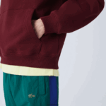 Lacoste סווטשירט צמר כותנה עם כיתוב רקום DZ4D0D1155 בורדו z7f גברים - Image 5