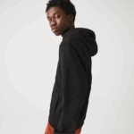 Lacoste סווטשירט צמר כותנה עם כיתוב רקום DZ4D0D1154 שחור 031 גברים - Image 6