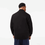 Lacoste סווטשירט צמר כותנה עם רוכסן בהתאמה רגילה - במידות גדולות - גדול DZ4D0D340 שחור 031 גברים - Image 3