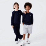 Lacoste סווטשירט צמר כותנה DZ4D0D2973 כחול כהה 166 ילדים