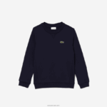 Lacoste סווטשירט צמר כותנה DZ4D0D2973 כחול כהה 166 ילדים - Image 4