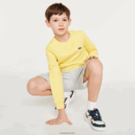 Lacoste סווטשירט צמר כותנה DZ4D0D2975 צהוב 107 ילדים - Image 2