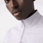 Lacoste סווטשירט צמר מוברש עם רוכסן בכושר רגיל DZ4D0D1272 chine אפור cca גברים - Image 2