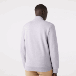Lacoste סווטשירט צמר מוברש עם רוכסן בכושר רגיל DZ4D0D1272 chine אפור cca גברים - Image 3