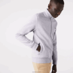 Lacoste סווטשירט צמר מוברש עם רוכסן בכושר רגיל DZ4D0D1272 chine אפור cca גברים - Image 6