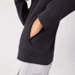 Lacoste סווטשירט צמר מוברש עם רוכסן בכושר רגיל DZ4D0D1271 אפור el6 גברים - Image 7