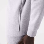 Lacoste סווטשירט צמר מוברש עם רוכסן בכושר רגיל DZ4D0D1272 chine אפור cca גברים - Image 7