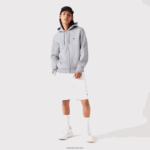 Lacoste סווטשירט צמר עם רוכסן בכיס קנגורו DZ4D0D1039 chine אפור cca גברים - Image 2