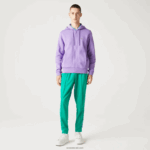 Lacoste סווטשירט צמר עם רוכסן בכיס קנגורו DZ4D0D1102 gfu סגול גברים - Image 2