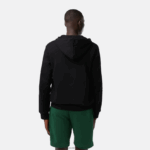 Lacoste סווטשירט צמר עם רוכסן בכיס קנגורו DZ4D0D296 שחור 031 גברים - Image 3