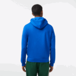 Lacoste סווטשירט צמר עם רוכסן בכיס קנגורו DZ4D0D298 כחול kxb גברים - Image 3