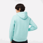 Lacoste סווטשירט צמר עם רוכסן בכיס קנגורו DZ4D0D373 מנטה lgf גברים - Image 3