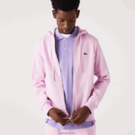 Lacoste סווטשירט צמר עם רוכסן בכיס קנגורו DZ4D0D1149 ורוד z4h גברים - Image 4