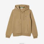Lacoste סווטשירט צמר עם רוכסן בכיס קנגורו DZ4D0D351 בז' cb8 גברים - Image 4